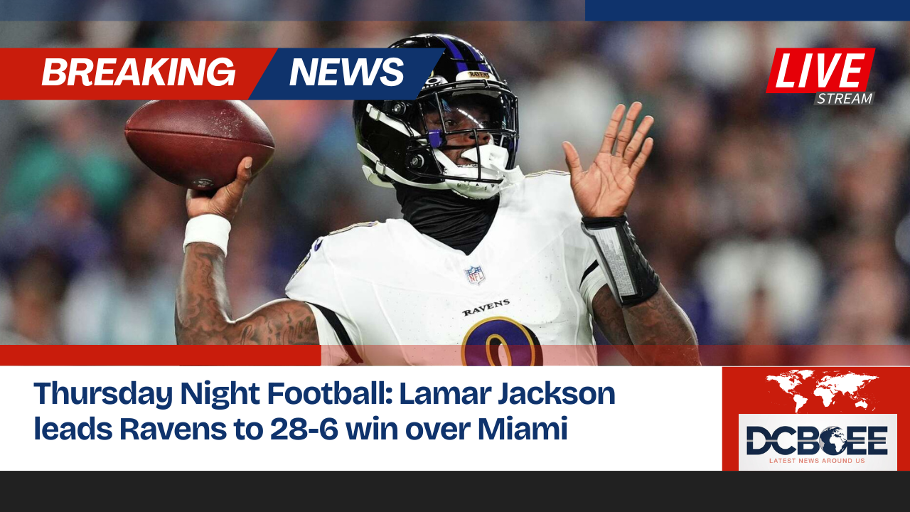 Thursday Night Football: Lamar Jackson leads Ravens to 28-6 win over Miami