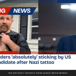 Bernie Sanders ‘absolutely’ sticking by US Senate candidate after Nazi tattoo revelation