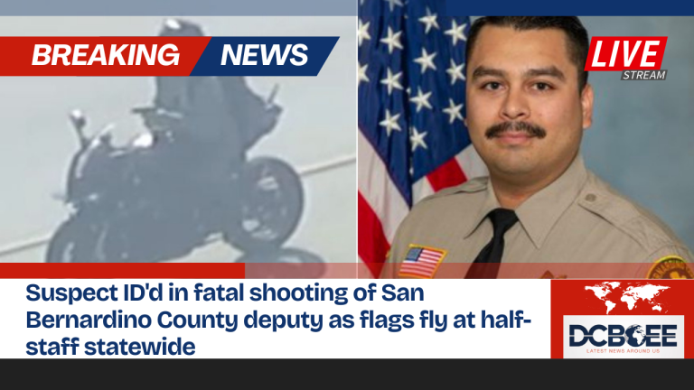 Suspect ID'd in fatal shooting of San Bernardino County deputy as flags fly at half-staff statewide