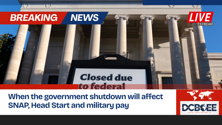 When the government shutdown will affect SNAP, Head Start and military pay