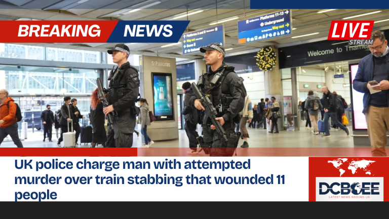 UK police charge man with attempted murder over train stabbing that wounded 11 people