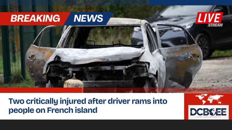 Two critically injured after driver rams into people on French island