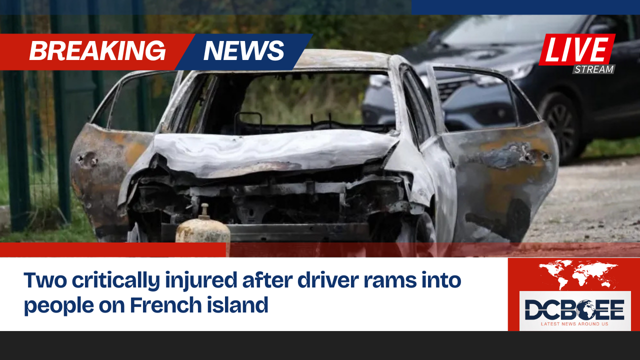 Two critically injured after driver rams into people on French island