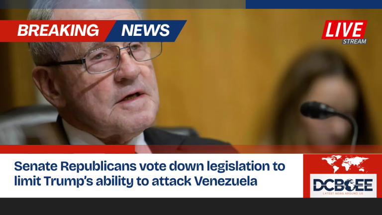Senate Republicans vote down legislation to limit Trump’s ability to attack Venezuela
