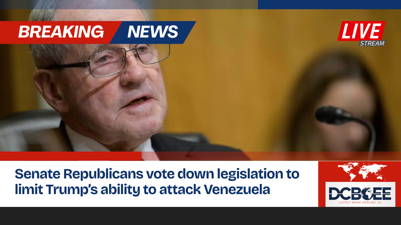 Senate Republicans vote down legislation to limit Trump’s ability to attack Venezuela