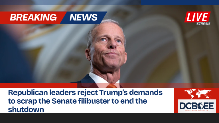 Republican leaders reject Trump’s demands to scrap the Senate filibuster to end the shutdown